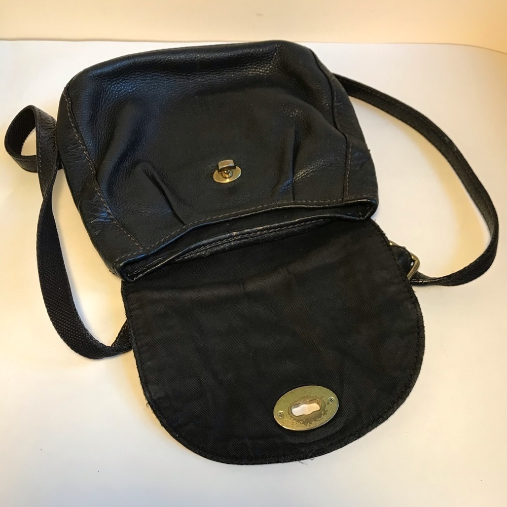 Vintage Fossil Crossbody Bag Black Leather - Picture 8 of 11